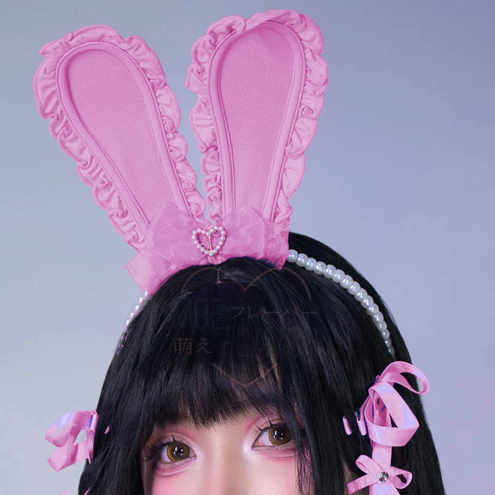 Blush Bunny Headband Cute Ears - Image 3