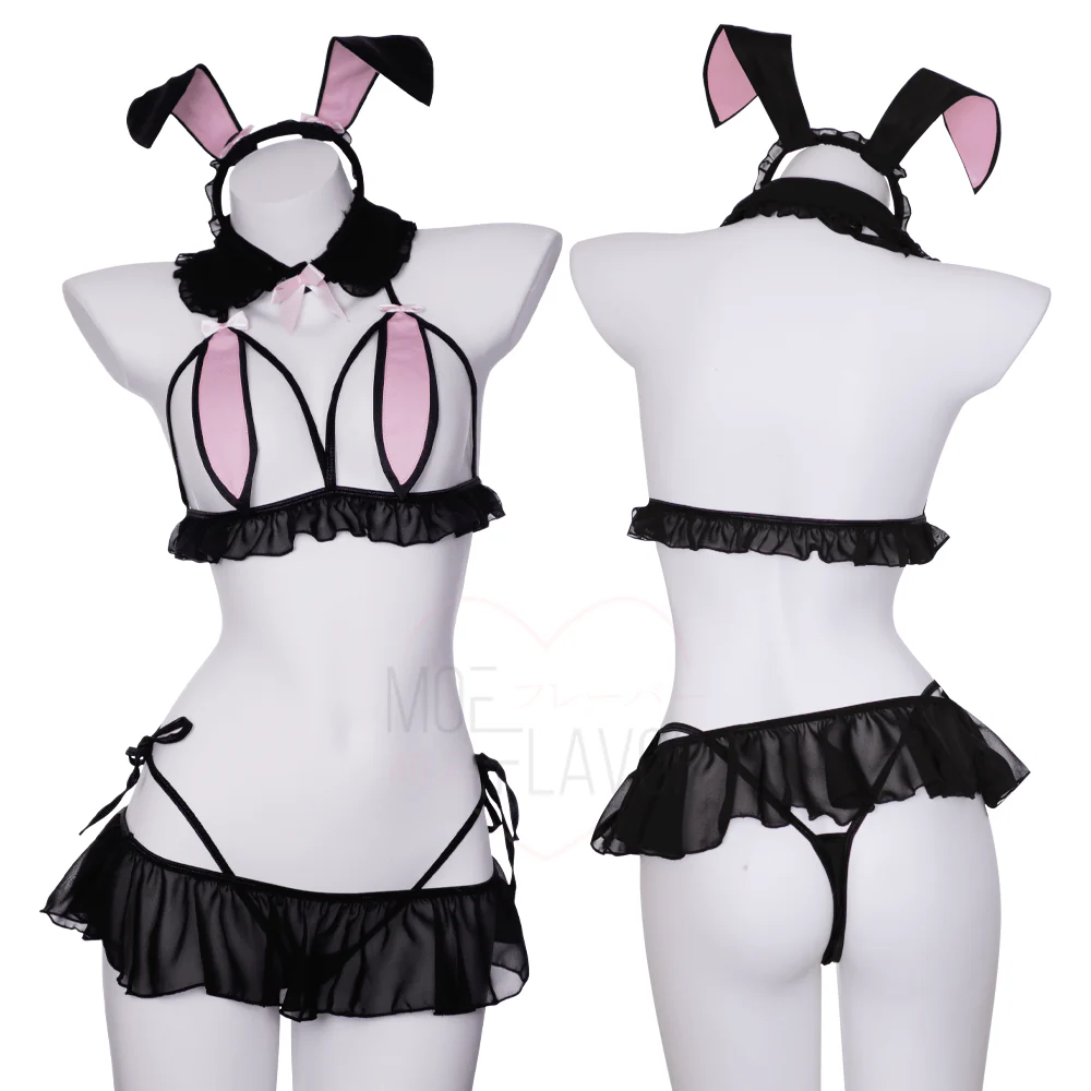 Blush Bunny Ears Lingerie - Image 4