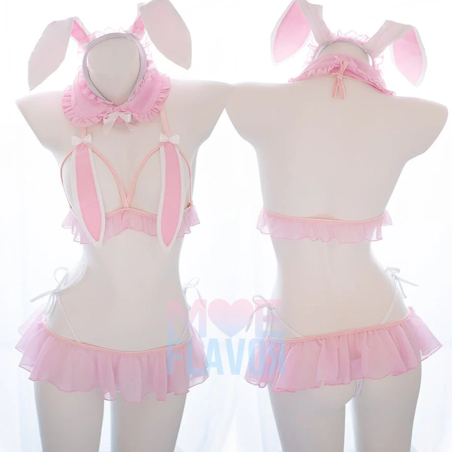 Blush Bunny Ears Lingerie - Image 5