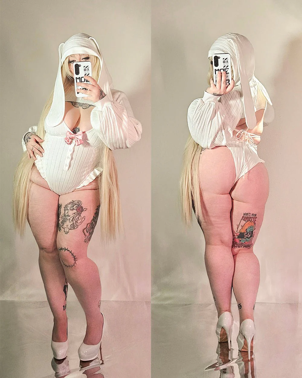Bunny Hoodie and Bodysuit Sweater - Image 9