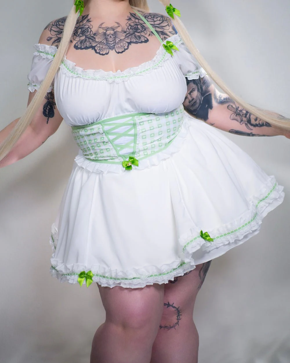 Cottage Maiden Checkered Ruffle Dress - Image 5