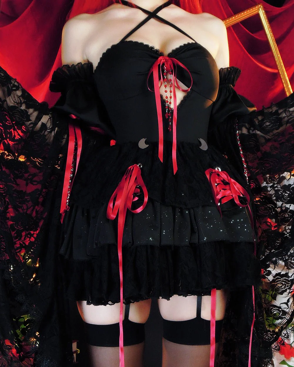 Blood Moon Laced Witch Dress - Image 3
