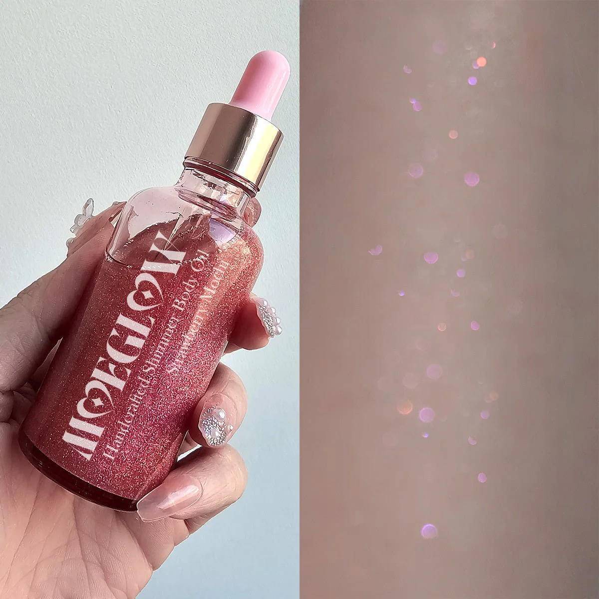 MOEGLOW Shimmer Body Oil Look - Image 2