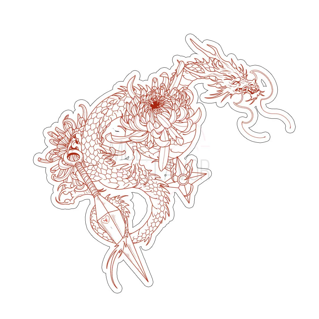 Stealth Dragon Tattoo Kunai Style - Image 4
