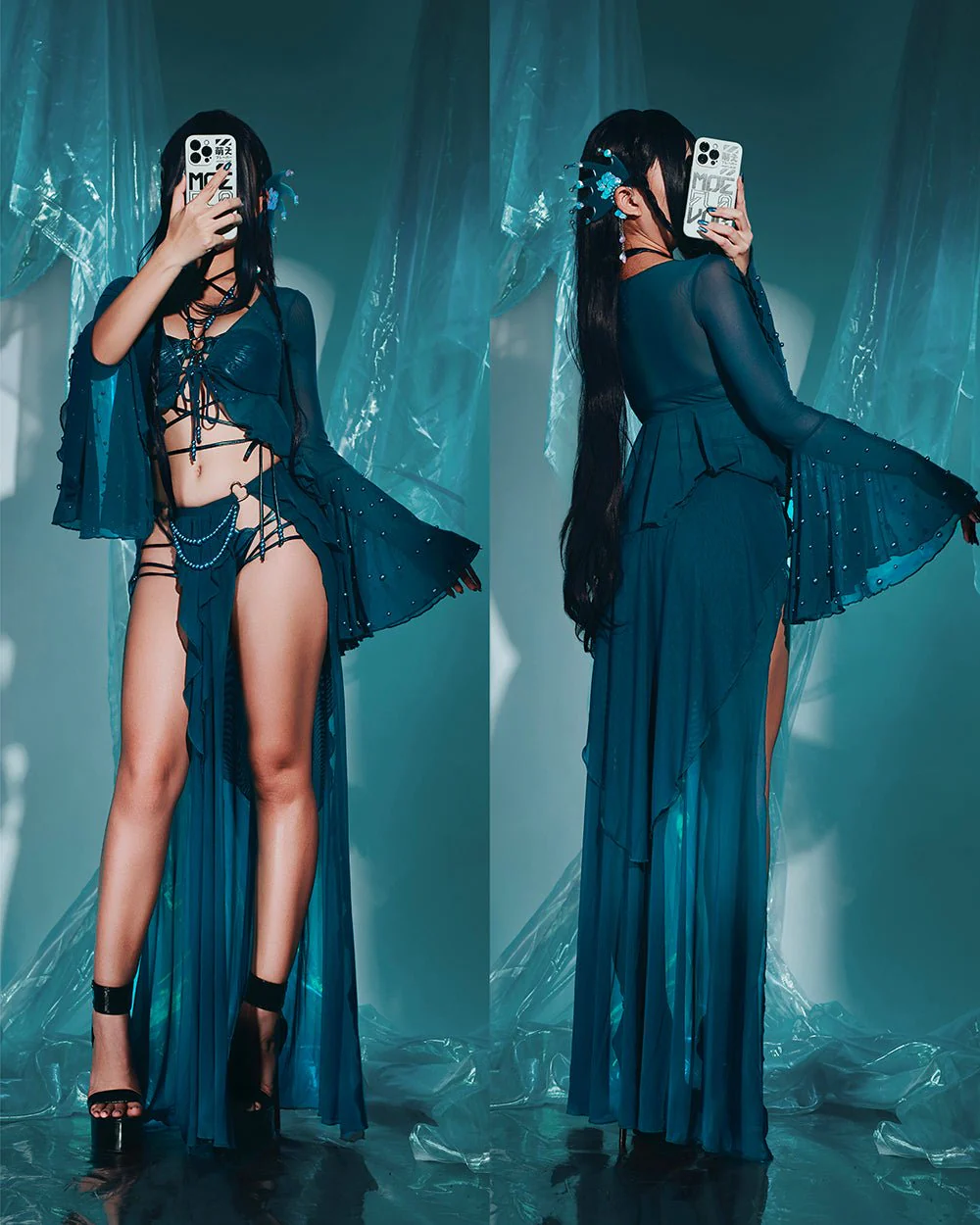 Nymph Swimsuit Cover Top / Skirt - Image 3