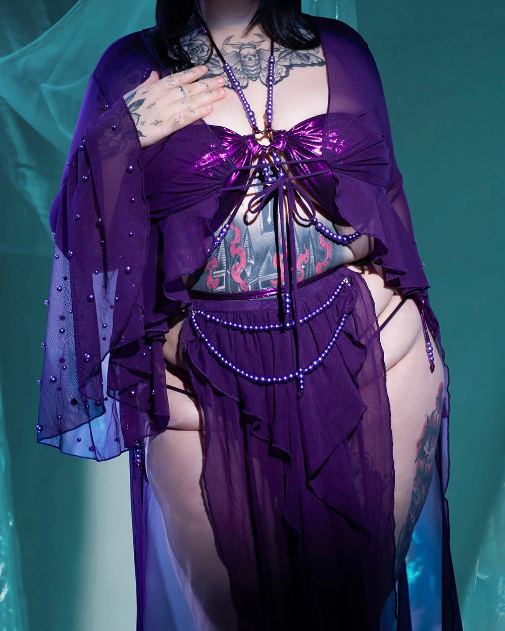 Nymph Swimsuit Cover Top / Skirt - Image 8
