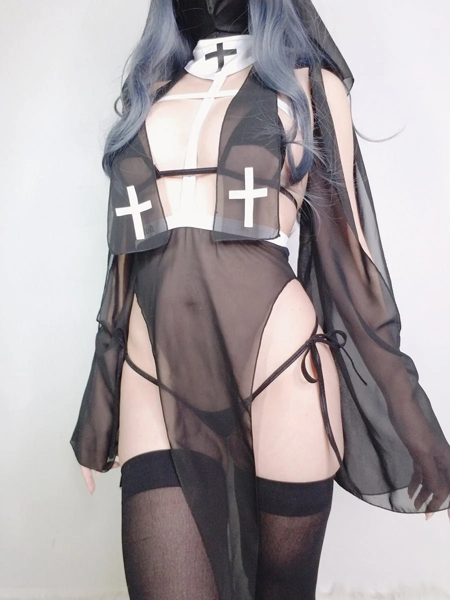 Saint/Sinner Sheer Nun Set Cosplay - Image 2