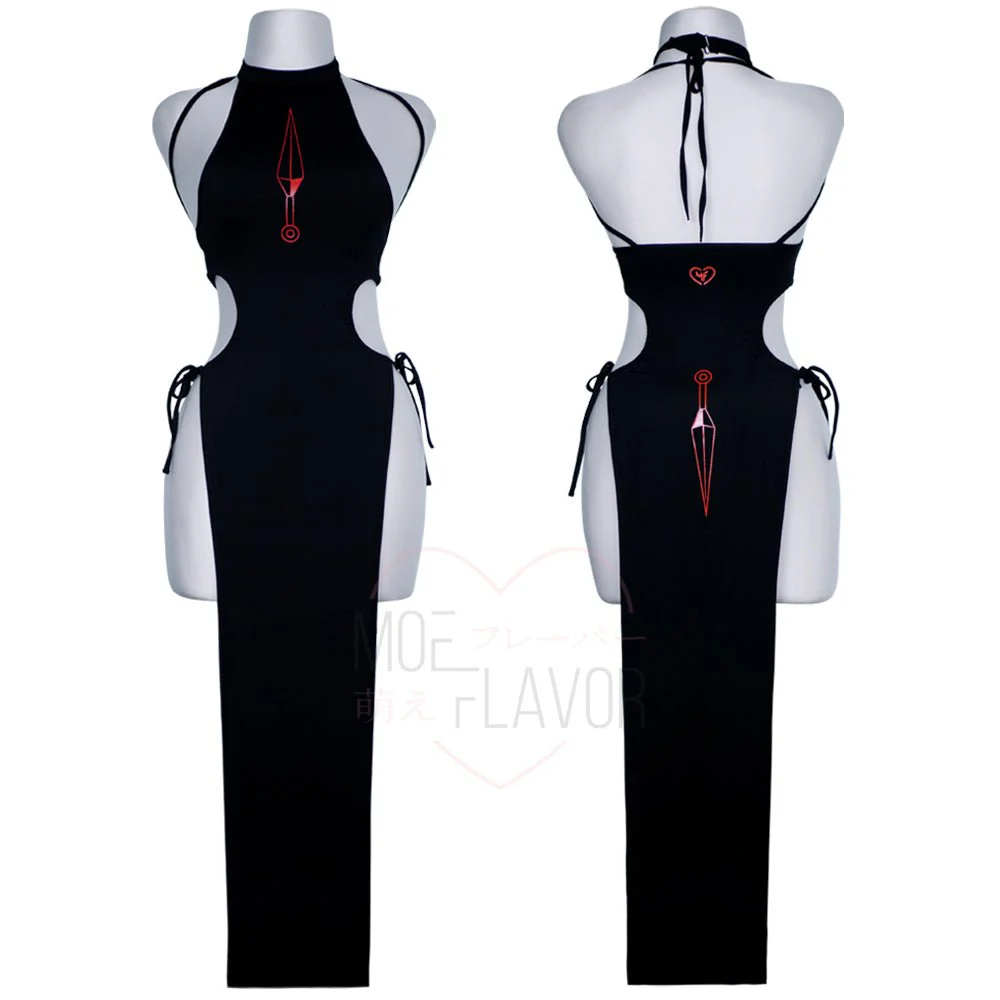 Slice Black Dress Anime Style - Image 7