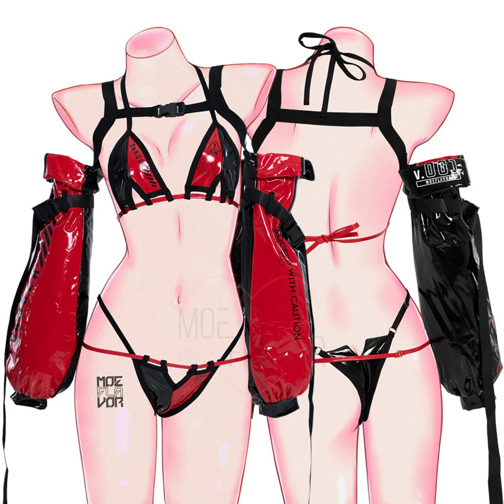 DANGER Cyber Cat Bikini with Sleeves Set - Image 12