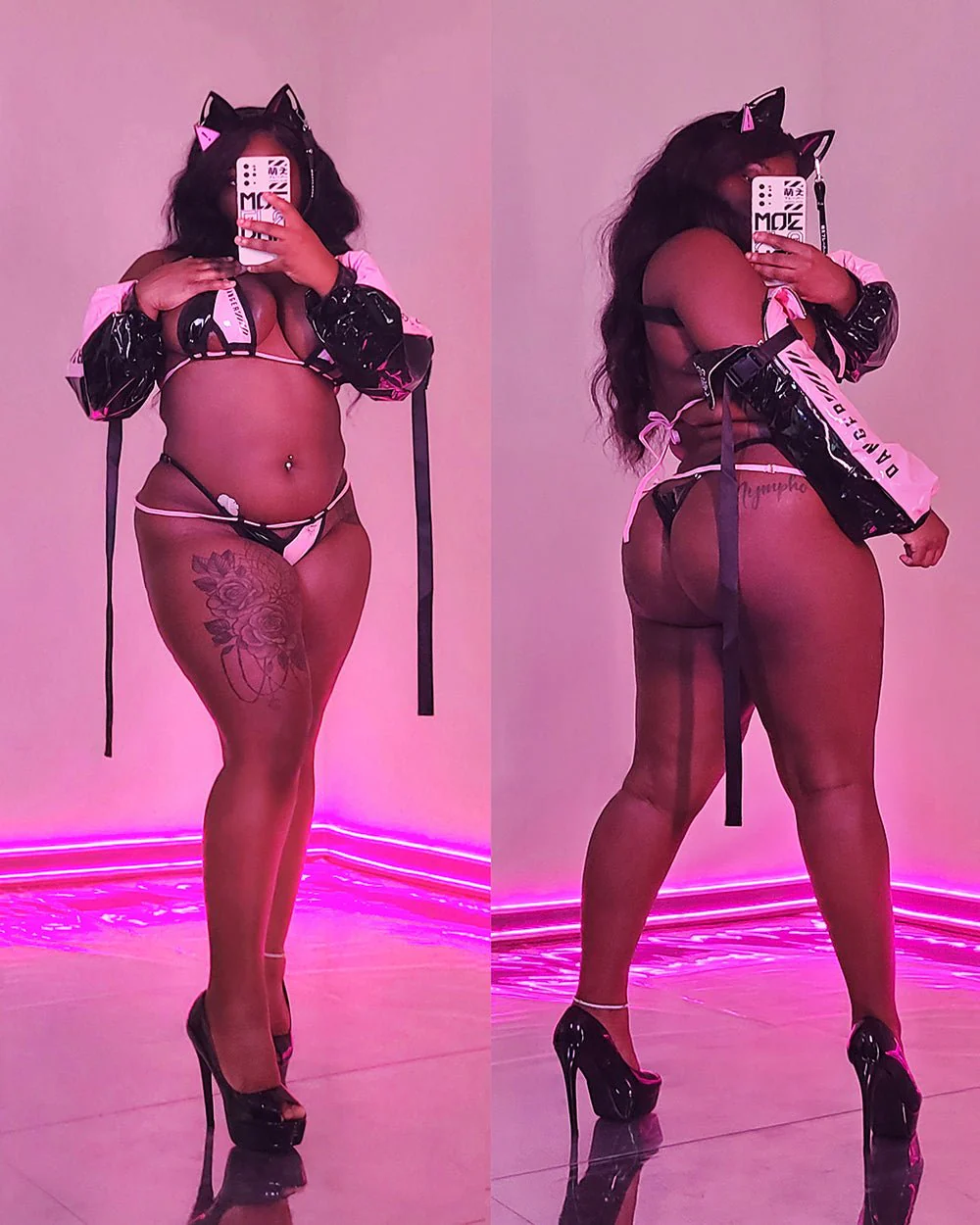 DANGER Cyber Cat Bikini with Sleeves Set - Image 6