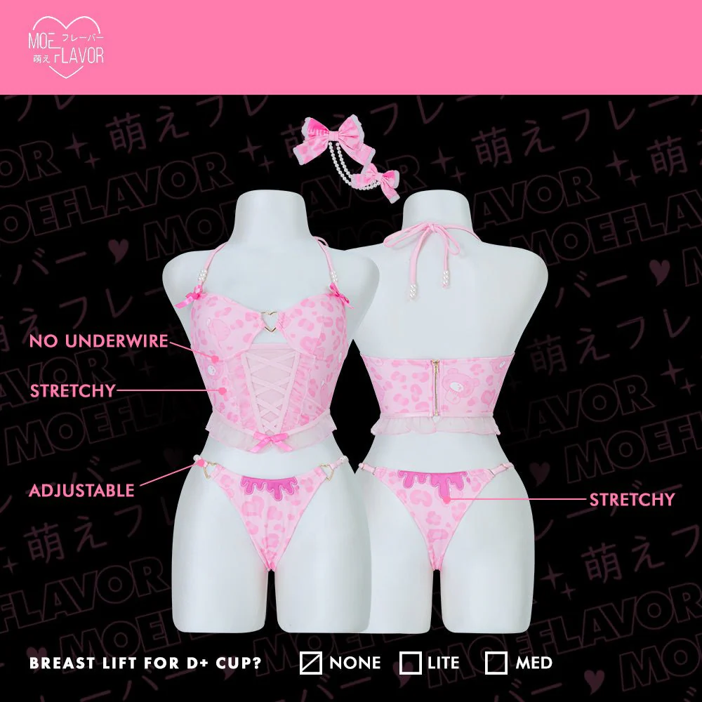 Vday Gloomy Bear Gyaru Corset Top and Underwear Lingerie - Image 4