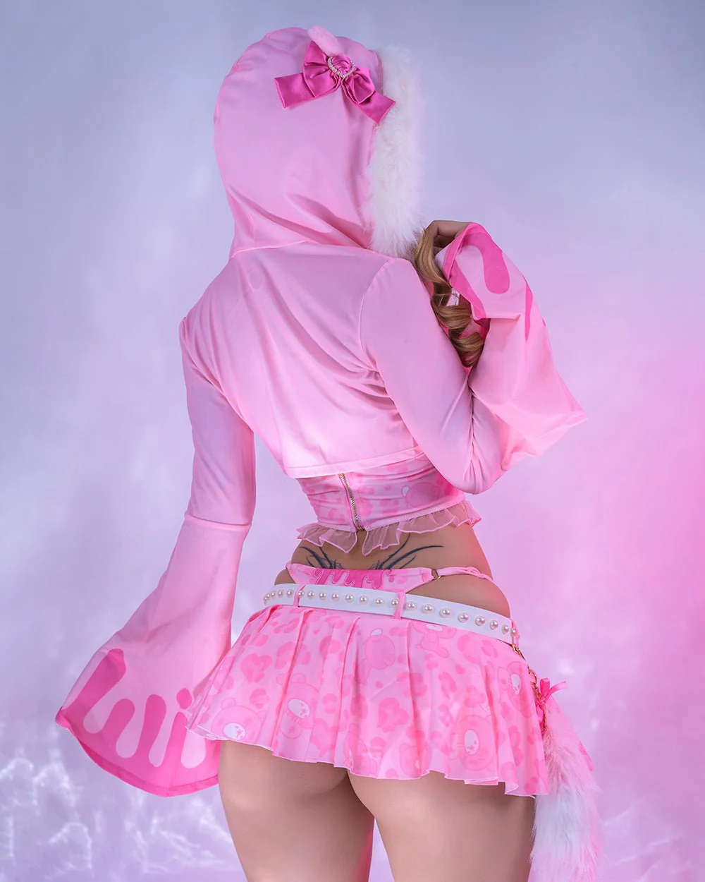 Vday Gloomy Bear Gyaru Mini Skirt - Image 3