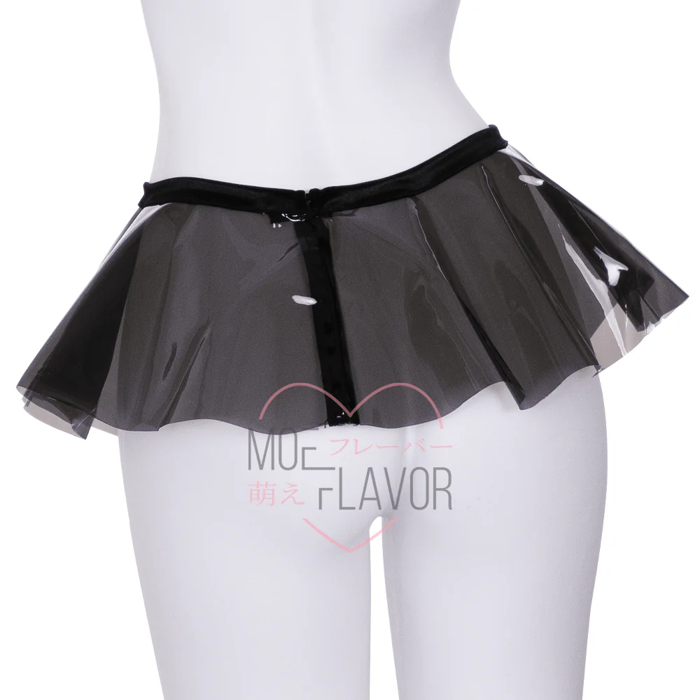 Vinyl Skirt Clear Grey - Image 3
