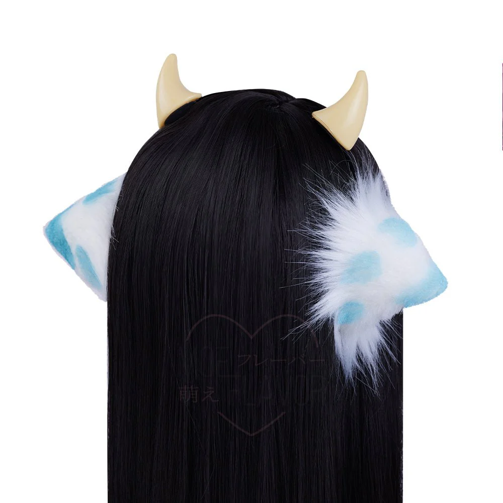 Winter Plush Cow Ears Headband - Image 3