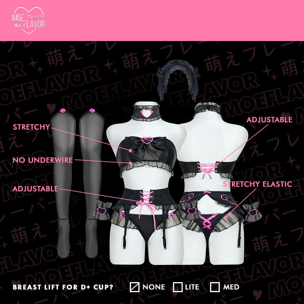 Wings of Temptation Ruffle Corset Lingerie - Image 7