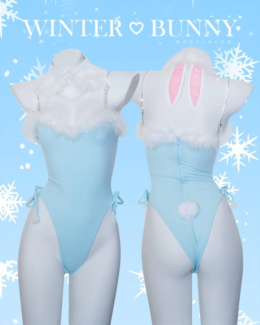 Winter Bunny Heart Rhinestone Bodysuit - Image 8